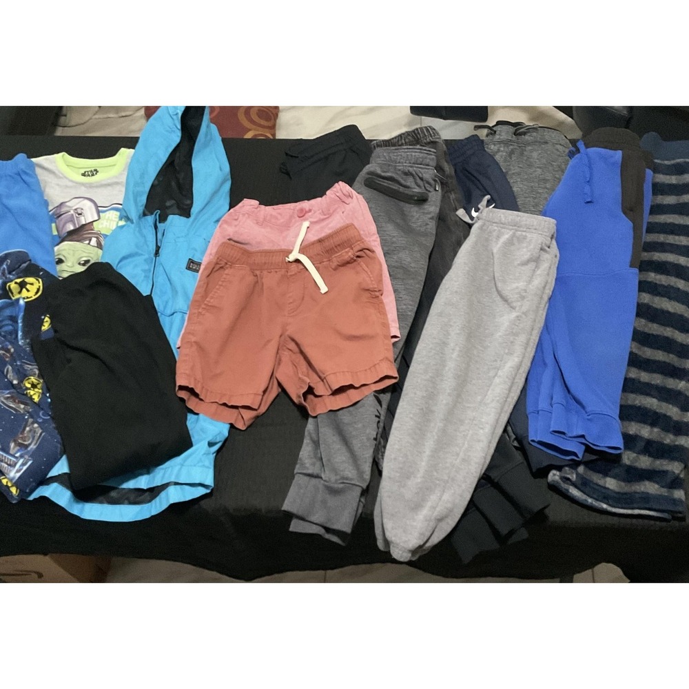 Mixed Brands Outfit Lot Boys 6/7 Star Wars Billabong Pants Shorts Joggers 16 Pc